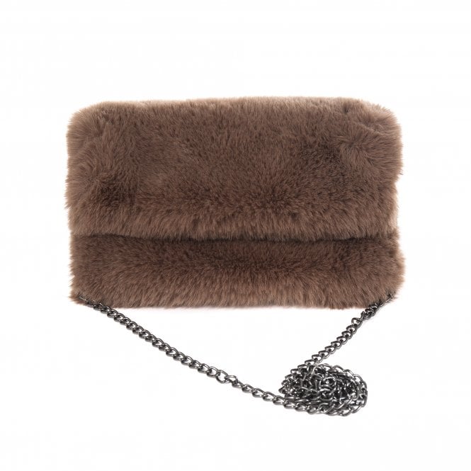 Cortina Faux Fur Bag - Latte