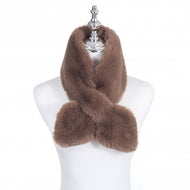 Faux Fur Scarf - Latte