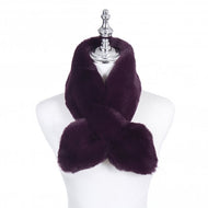 Faux Fur Scarf - Plum