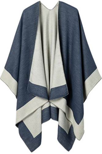 Reversible Wrap - Blue and Grey