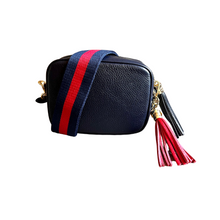 Bag Strap - Navy and Red Stripe