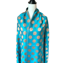 Taupe & Teal Spot Scarf
