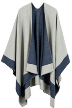 Reversible Wrap - Blue and Grey