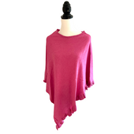 Italian Wool Poncho Rose