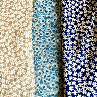 Ditsy Flower Stripe Scarf - Blue