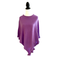 Italian Wool Poncho Violet