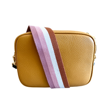 Bag Strap - Pink and Neutral Stripe