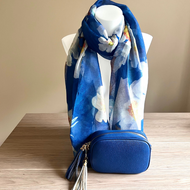 Genoa Bag, Silk Flower Scarf, & Tassel