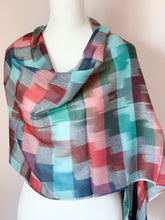 Ikat Weave Scarf - Red