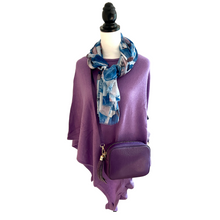 Abstract Print Scarf Blue & Purple