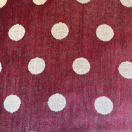 Claret & Cream Spot Scarf