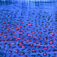 Blue Animal Print Scarf