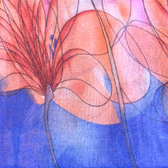 Bright Blue Flower Scarf