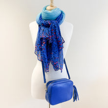 Genoa Handbag and Blue Animal Scarf