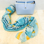 Barletta Handbag and Teal Stripe & Spot Scarf