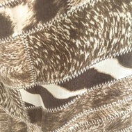 Animal Print Scarf - Brown and Cream
