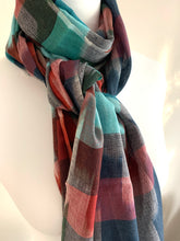 Ikat Weave Scarf - Red