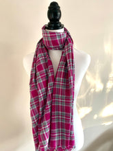 Tartan scarf - Pink and Grey