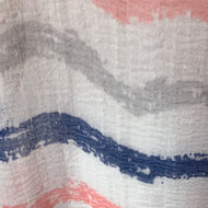 Blue, Pink & Grey Stripe Scarf