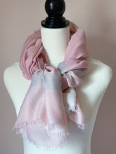 Pink Contrast Border Scarf