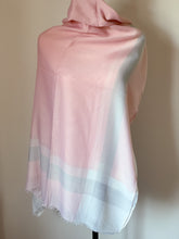 Pink Contrast Border Scarf