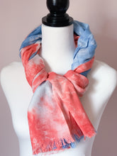 Tie Dye Scarf - Orange & Blue