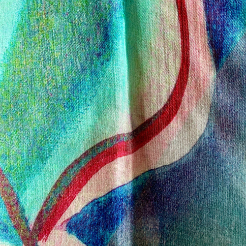 Silk Watercolour Scarf - Brights