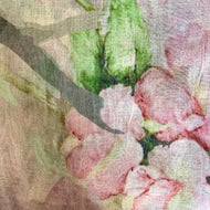 Silk Watercolour Scarf - Green and Pink
