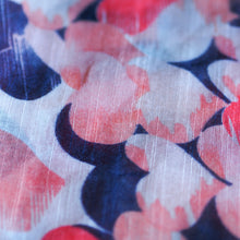 Heart Scarf - Coral and Blue