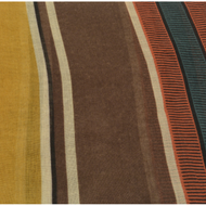 Mustard, Brown and Red Print Scarf
