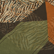Green, Brown & Mustard Patchwork scarf