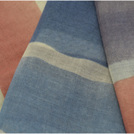 Muted Blue, Light Green & Grey Stripe Scarf