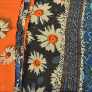 Blue & Orange Daisy Patchwork