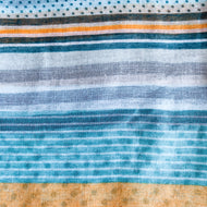 Teal Stripe & Spot Scarf