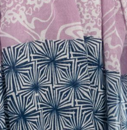 Starburst Scarf - Navy and Pink