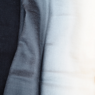 Fine Wool Scarf - Black & Cream