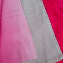 Fine Wool Scarf - Pink & Grey