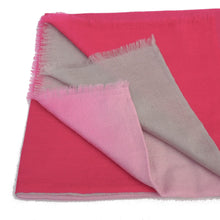 Fine Wool Scarf - Pink & Grey
